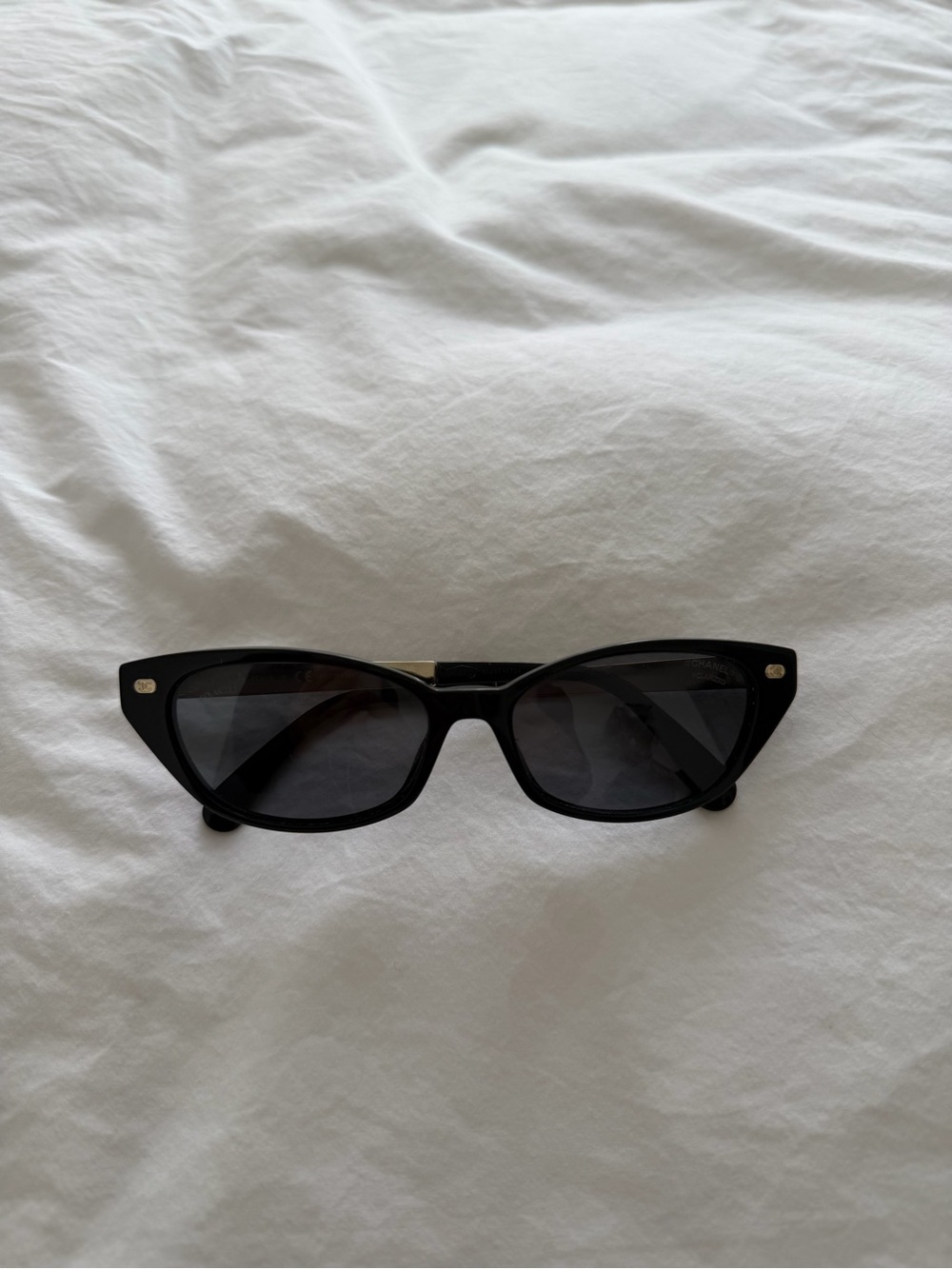 CHANEL Cat-Eye gold Sunglasses
